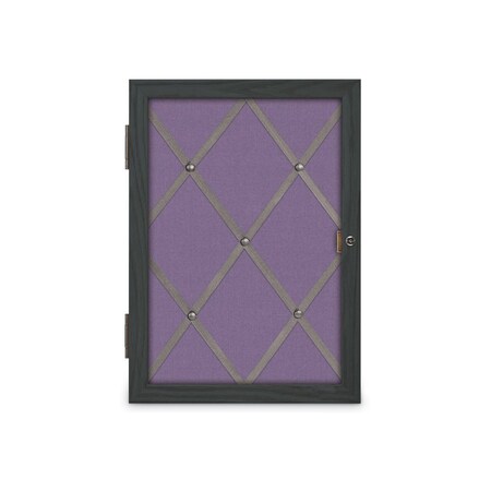 United Visual Products Sliding Door 16" Wood Framed Display Cas, UVDC1649-OAK-DRKSPR UVDC1649-OAK-DRKSPR